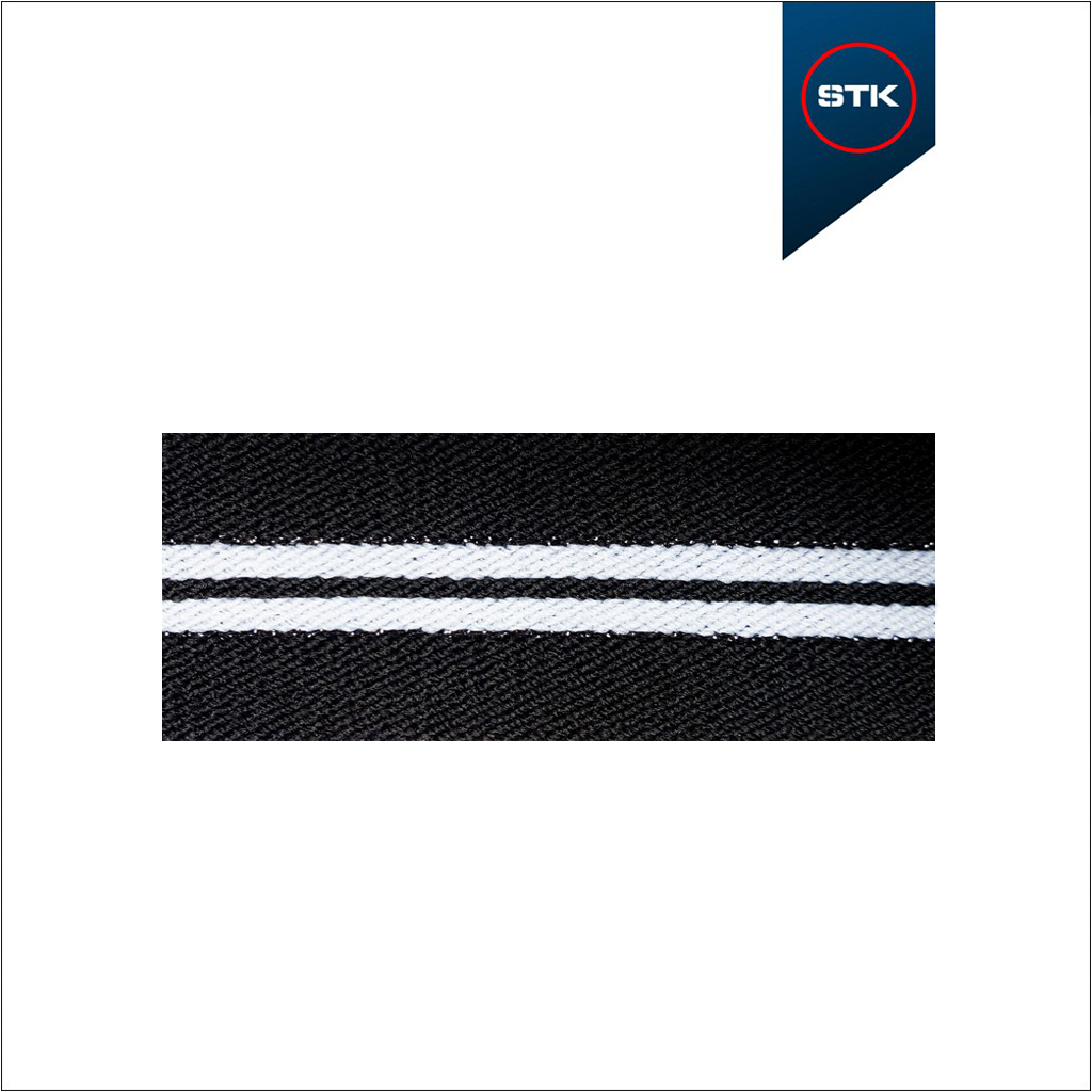 EL&Aacute;STICO STK DIAG 40MM PRETO / LUREX PTO / BCO