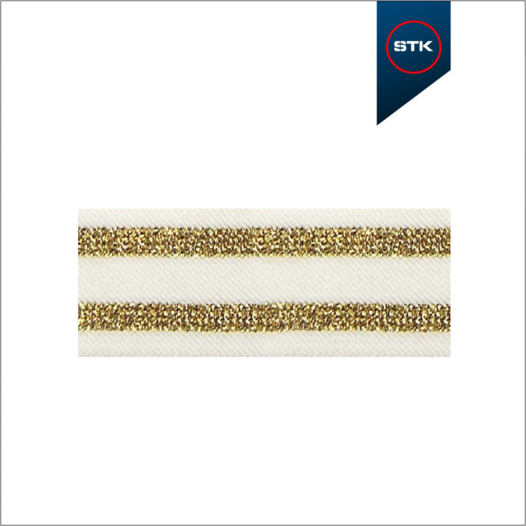 EL&Aacute;STICO STK 117T 30MM BCO / LUREX OURO